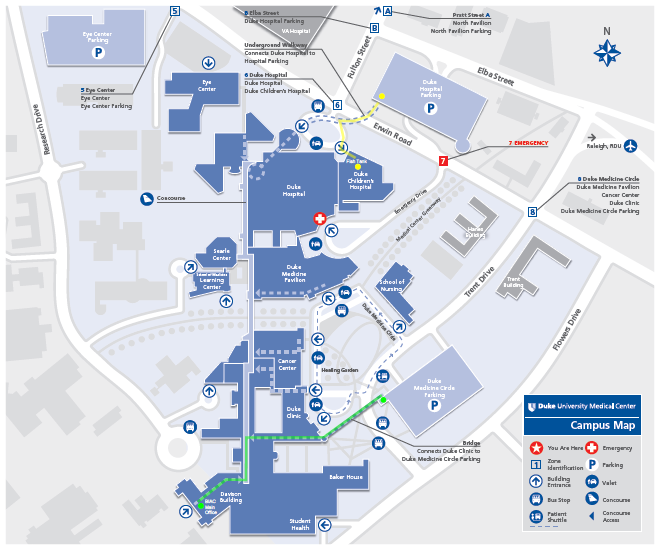duke university campus map